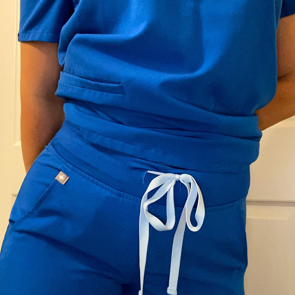 Royal Blue Figs Scrub Set Size Small-Petite Small